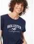 HOLLISTER Tricou bleumarin / alb - Pled.ro