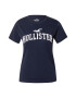 HOLLISTER Tricou bleumarin / alb - Pled.ro