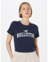 HOLLISTER Tricou bleumarin / alb - Pled.ro