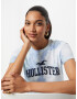 HOLLISTER Tricou bleumarin / albastru deschis / alb - Pled.ro