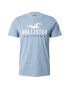 HOLLISTER Tricou bleumarin / albastru deschis / alb - Pled.ro