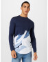 HOLLISTER Tricou bleumarin / albastru fumuriu / alb - Pled.ro