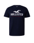 HOLLISTER Tricou bleumarin / roșu / alb - Pled.ro