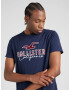 HOLLISTER Tricou bleumarin / roşu închis / alb - Pled.ro