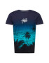 HOLLISTER Tricou bleumarin / turcoaz / albastru cobalt / alb - Pled.ro