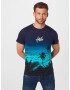 HOLLISTER Tricou bleumarin / turcoaz / albastru cobalt / alb - Pled.ro