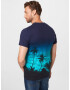 HOLLISTER Tricou bleumarin / turcoaz / albastru cobalt / alb - Pled.ro