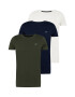 HOLLISTER Tricou bleumarin / verde închis / alb - Pled.ro