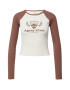 HOLLISTER Tricou brocart / alb - Pled.ro