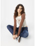 HOLLISTER Tricou brocart / alb - Pled.ro