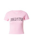 HOLLISTER Tricou 'CHERRY BLOSSOM' roz / negru / alb murdar - Pled.ro