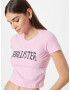 HOLLISTER Tricou 'CHERRY BLOSSOM' roz / negru / alb murdar - Pled.ro