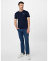 HOLLISTER Tricou 'EMEA' bleumarin / alb - Pled.ro