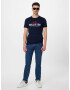 HOLLISTER Tricou 'EMEA' bleumarin / roșu / alb - Pled.ro