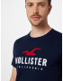 HOLLISTER Tricou 'EMEA' bleumarin / roșu / alb - Pled.ro