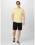 HOLLISTER Tricou galben citron / alb - Pled.ro