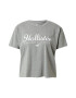 HOLLISTER Tricou gri / alb - Pled.ro