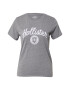 HOLLISTER Tricou gri / alb - Pled.ro