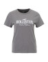 HOLLISTER Tricou gri / alb - Pled.ro