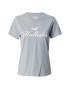 HOLLISTER Tricou gri / alb - Pled.ro