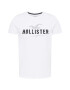 HOLLISTER Tricou gri deschis / negru / alb - Pled.ro