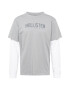 HOLLISTER Tricou gri / gri bazalt / alb - Pled.ro