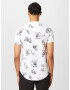 HOLLISTER Tricou gri / negru / alb - Pled.ro