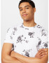 HOLLISTER Tricou gri / negru / alb - Pled.ro