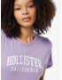 HOLLISTER Tricou lila / alb - Pled.ro