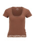 HOLLISTER Tricou maro caramel - Pled.ro