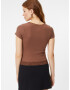 HOLLISTER Tricou maro caramel - Pled.ro