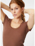 HOLLISTER Tricou maro caramel - Pled.ro