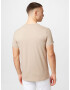 HOLLISTER Tricou maro deschis / alb - Pled.ro