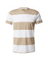 HOLLISTER Tricou maro deschis / alb - Pled.ro