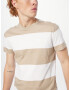 HOLLISTER Tricou maro deschis / alb - Pled.ro