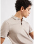 HOLLISTER Tricou maro deschis / alb - Pled.ro