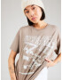 HOLLISTER Tricou maro deschis / alb - Pled.ro