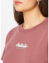 HOLLISTER Tricou maro ruginiu / alb - Pled.ro