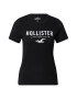 HOLLISTER Tricou negru / alb - Pled.ro