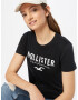 HOLLISTER Tricou negru / alb - Pled.ro