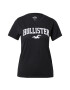 HOLLISTER Tricou negru / alb - Pled.ro