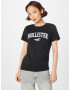 HOLLISTER Tricou negru / alb - Pled.ro