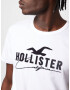 HOLLISTER Tricou negru / alb - Pled.ro