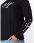 HOLLISTER Tricou negru / alb - Pled.ro