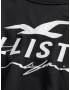 HOLLISTER Tricou negru / alb - Pled.ro