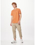 HOLLISTER Tricou portocaliu / alb - Pled.ro