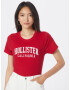 HOLLISTER Tricou roșu / alb - Pled.ro