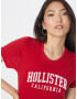 HOLLISTER Tricou roșu / alb - Pled.ro