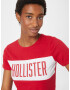 HOLLISTER Tricou roșu / alb - Pled.ro