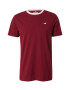 HOLLISTER Tricou roșu bordeaux / alb - Pled.ro